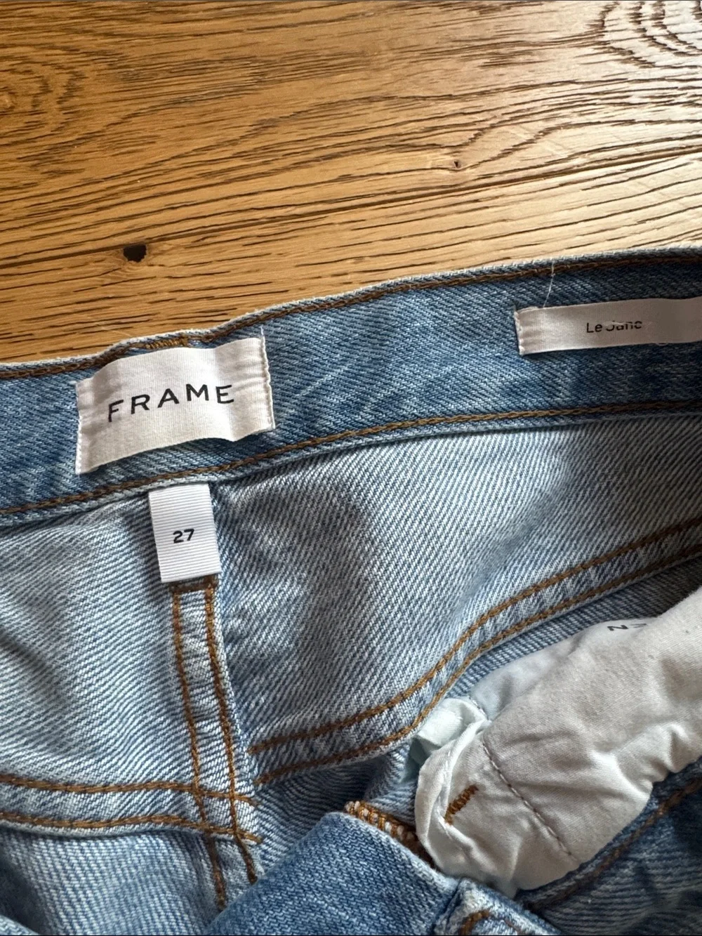 Frame Denim Light Blue Straight Leg Jeans - Picture 2 of 2